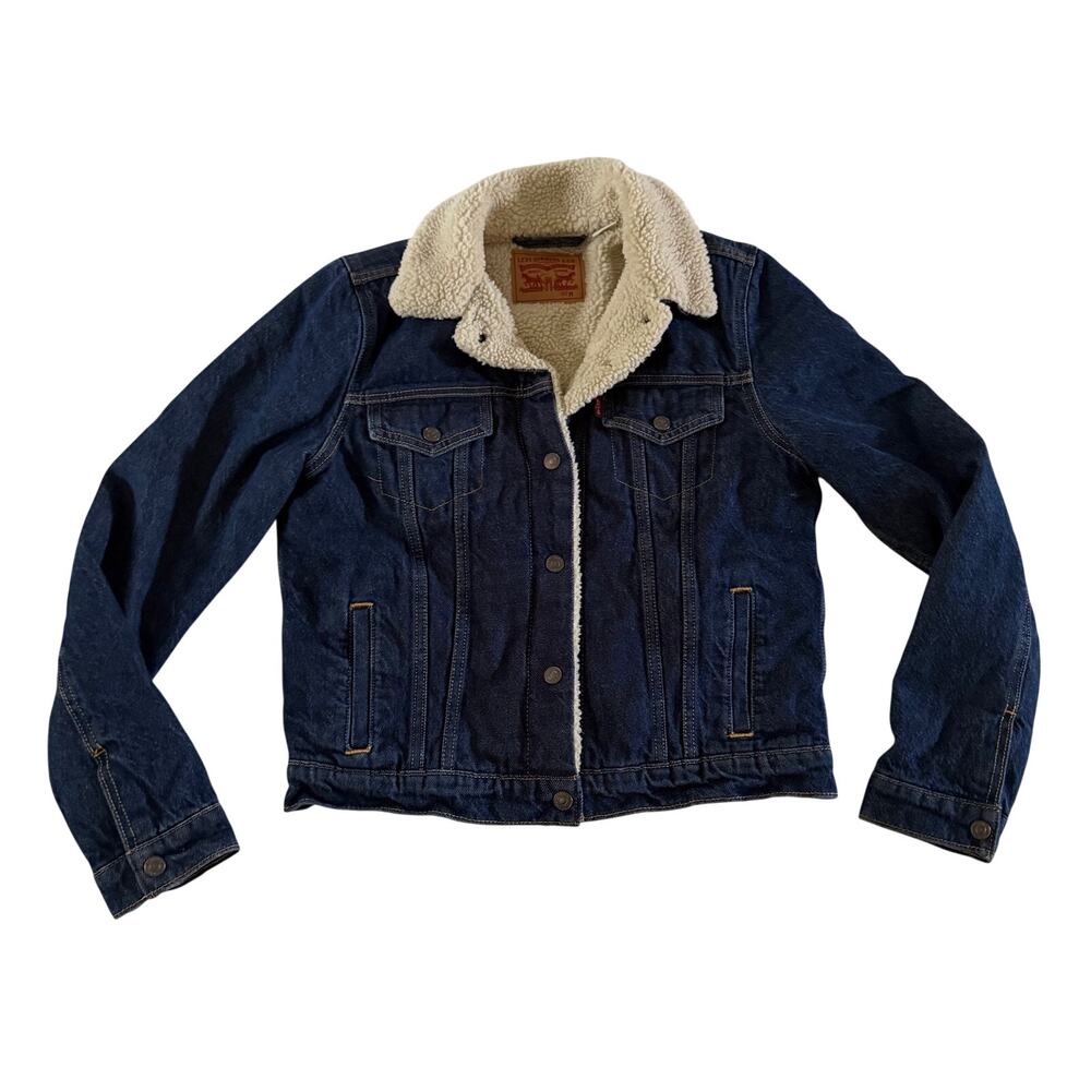Levis Sherpa Lined Jean Jacket M Trucker